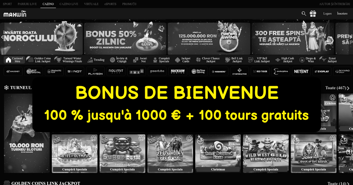 Maxwin Casino welcome bonus