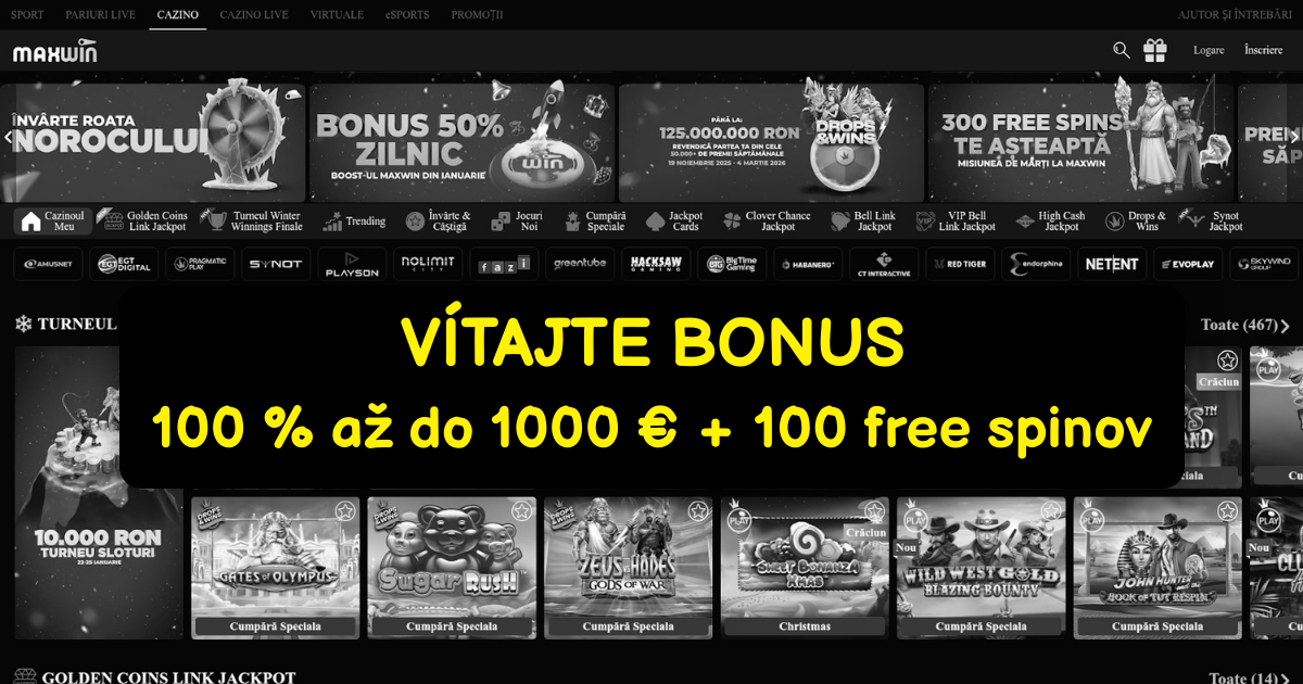 Maxwin Casino welcome bonus