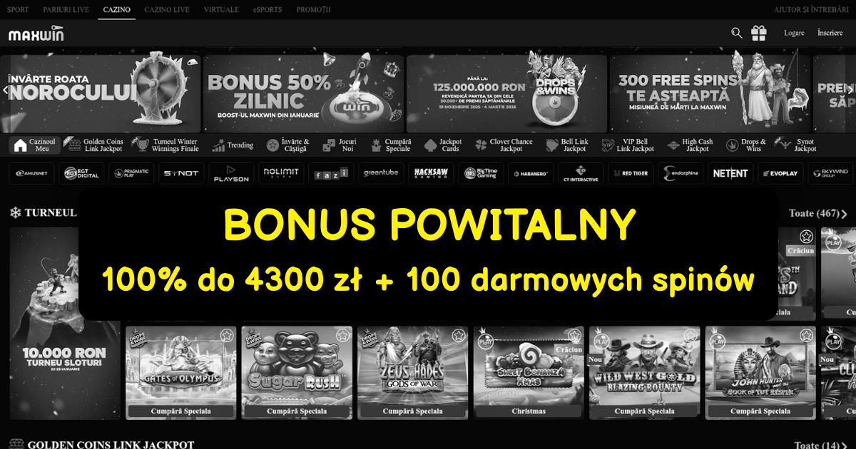 Maxwin Casino welcome bonus