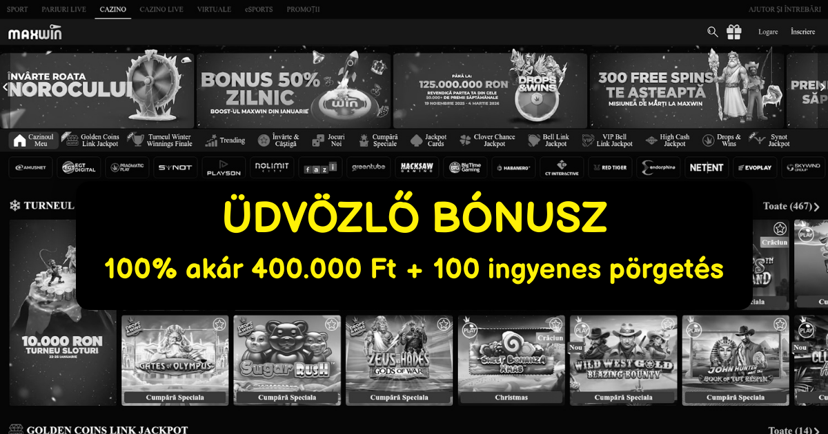 Maxwin Casino welcome bonus