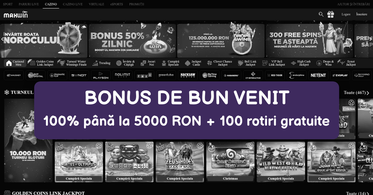 Maxwin Casino: Sloturi Online de Top în România