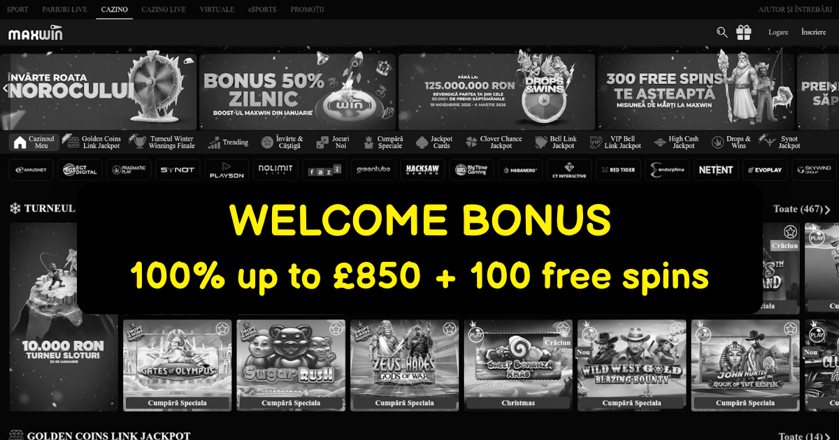 Maxwin Casino welcome bonus